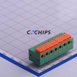 KF142R-5.08-7P Spring Terminal Block Bent Lead Through Hole,P=5.08mm Connector 5.08mm 7P 7 15A - Product Image 1