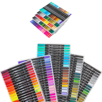 Ensemble de 120 stylos marqueurs à pointe pinceau pour peinture à l'eau, stylo pinceau aquarelle, article promotionnel pour le dessin