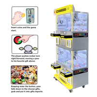 Machine à griffes mini multi-prises pour 2 joueurs avec armoire en acier pour aire de jeux intérieure pour enfants