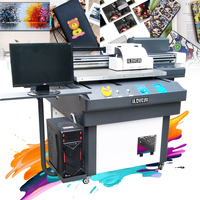 6090 stylo/boîte/tasse/bois/CD/USB/étui de téléphone imprimante numérique UV à plat vernis imprimante Machine