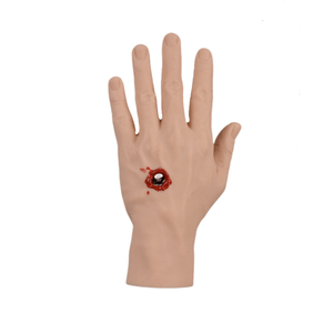 เครื่องจำลองบาดแผลจากกระสุนปืนด้วยมือทำจากซิลิโคนที่มีฟังก์ชันเลือดออกสำหรับการฝึกทางการแพทย์ในหลักสูตร tcccc/emt/phec - Product Image 6