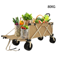 Chariot de camping léger, capacité 100 kg, pour les courses en extérieur
