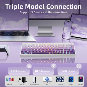 <span class=keywords><strong>Teclado</strong></span> Mecánico Inalámbrico Zornher ZH100 Nuevo con Fragancia Oscura, Gateron, Plástico, Retroiluminación RGB y Ejes Silenciosos para Oficina - Product Image 4