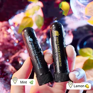 薄荷柠檬制成的自有品牌香薰鼻棒提供新鲜的冷却感觉薄荷醇鼻吸入器