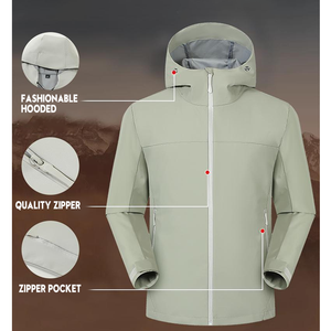 Áo khoác thể thao mùa đông thiết kế tùy chỉnh dành cho nam, áo khoác chống thấm nước, áo khoác gió mùa đông nam thời trang mới có mũ trùm đầu - Product Image 3