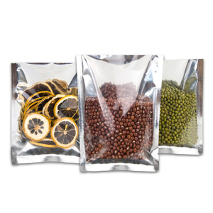 Longine Resealable ziplock Clear Front Aluminum Foil Back vacuum seal bag Smell Proof Bags for Food storage