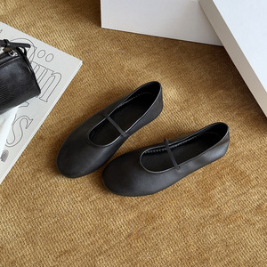 Servicio Personalizado Disponible, Zapatos Planos de Ballet Franceses 2026, Diseño de Punta Baja, Tacón Plegable, Cuero Suave y Cómodo para Mujer - Product Image 1