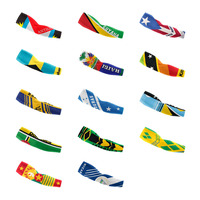Nouveau design 2026 Manchon de bras en soie glacée avec drapeaux des Caraïbes, personnalisable Jamaïque Haïti, pour sports de plein air