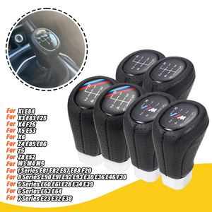 Bmw Car Gear <b>Knob</b> Leather 5 6 Speed Manual <b>Shift</b> <b>Knob</b> Ergonomic Design For Bmw Models - Product Image 2