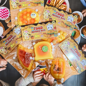 12pcs Creativity Toast Cake Bread Dessert Squeeze Toy Funny 3D Simulated Food Fidget Sensory Toy <b>Boys</b> Kids Gift Wholesale - Product Image 2