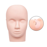 Tête de mannequin de cils pour femmes, accessoire de maquillage, en silicone