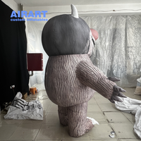 Costume de monstre de dessin animé gonflable de décoration d'activité d'enfants pour la représentation d'étape, costume gonflable d'animal de marche de défilé de rue