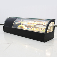Vitrine Réfrigérée de Luxe pour Sushi, Forme Arc, avec Refroidissement par Air, Verre Trempé, Éclairage LED, pour Bar et Buffet, Numérique