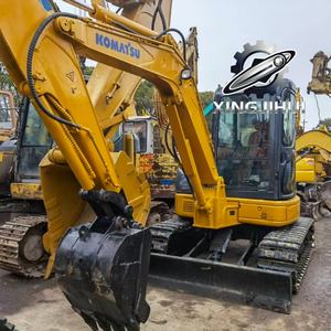 Excavatrice Komatsu 55-2 d'occasion, marque japonaise d'origine, 5 tonnes, petite taille, sur chenilles en caoutchouc. - Product Image 4