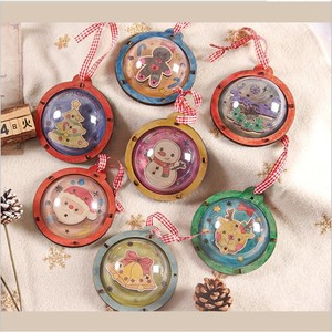 Nouvelles boules de Noël en bois à faire soi-même pour enfants et écoles maternelles - Décorations et jouets de Noël - Product Image 1