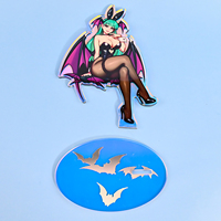 Présentoir promotionnel personnalisé en acrylique haute clarté, effet arc-en-ciel, pour figurines d'anime sexy, respectueux de l'environnement