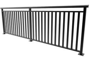 Siyah <span class=keywords><strong>Metal</strong></span> Güzel Balkon Korkuluk Tasarımı, Dış Mekan Borulu Merdiven Korkuluğu Tasarımı için - Product Image 4