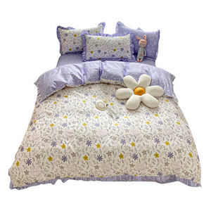 Personalizza a buon mercato stampato 7 pezzi <span class=keywords><strong>lettino</strong></span> <span class=keywords><strong>set</strong></span> biancheria da letto <span class=keywords><strong>piumino</strong></span> 100% cotone lenzuolo di lusso 4 pezzi biancheria da letto <span class=keywords><strong>set</strong></span> lenzuola principessa - Product Image 1