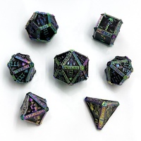 Jeu de dés polyédriques personnalisés en métal cuivre Pathfinder Roleplaying Game 7 pièces DND