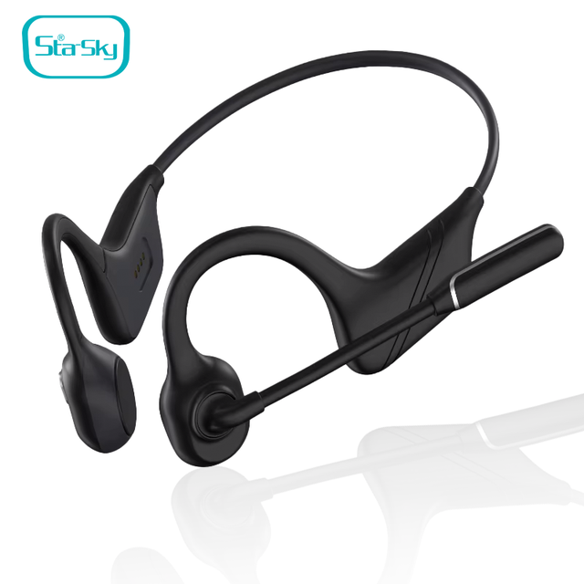 Open-ear ENC Mic Low Latency LED Noise Reduction Waterproof BT5.3 Bone Conduction Headphones for Conferences Competitions