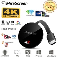 Mirascreen G7 Plus Affichage sans fil Wifi 5g H.265 2.4g 5g 4k Uhd Affichage TV Dongle Récepteur Airplay pour Android TV Stick