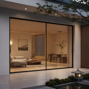 <span class=keywords><strong>Porte</strong></span> <span class=keywords><strong>coulissante</strong></span> en aluminium, <span class=keywords><strong>grande</strong></span> <span class=keywords><strong>porte</strong></span> patio <span class=keywords><strong>vitrée</strong></span> pour villa, cour et immeuble résidentiel - Product Image 1