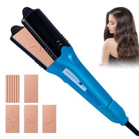 Outil de coiffage interchangeable 2 en 1, lisseur et fer à boucler, fer à onduler profond, fer à friser