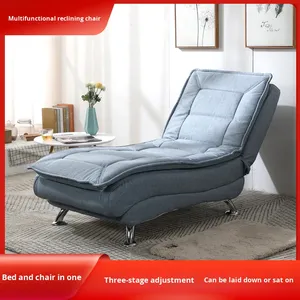Sedia a Sdraio Multifunzionale Pieghevole da Balcone, Divano Moderno Minimalista in Tessuto con Imbottitura in Cotone e Gambe in Metallo, Arredamento per la Casa - Product Image 5
