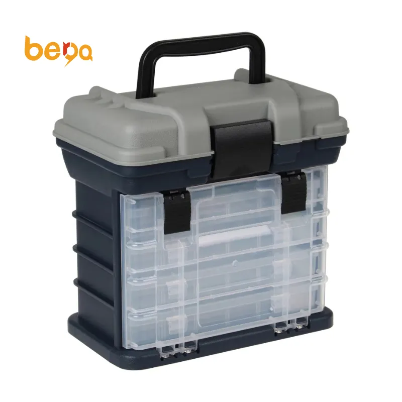 Fishing Tackle Box 5 Tray Carp Fishing Lures Storage System Cantilever Tackle Box