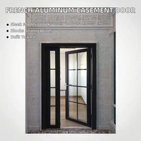 Portes à battants modernes en aluminium, coupe-vent et étanches, avec finition de surface, pour l'intérieur des villas et les balcons, garantie 5 ans