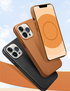 Funda de teléfono móvil inteligente de cuero PU de alta calidad para iPhone 14 pro Max 15 Plus Funda de cuero morado oscuro - Product Image 6