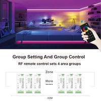 C210Z 4 Zone MESH Remote GroupSync Tuya Smart Zigbee Mini 24/48V Controlador de cambio de color Decoración Control de luz LED