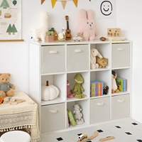 Panier de rangement pliable en tissu non tissé pour enfants, personnalisable en couleur OEM, en forme de cube