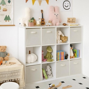 Panier de <span class=keywords><strong>rangement</strong></span> pliable en tissu non tissé pour enfants, personnalisable en couleur OEM, en forme de cube - Product Image 5