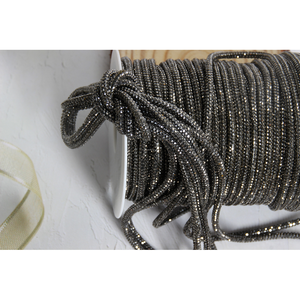 Lacets décoratifs en cristal Happyquality de 4 mm, 6 rangées, <span class=keywords><strong>cordon</strong></span> DIY, corde en <span class=keywords><strong>diamant</strong></span> d'eau, tube rond coloré scintillant en verre, vêtements, sacs - Product Image 5