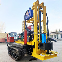 Rig Pengeboran Hidrolik Tipe Crawler yang Kokoh 28HP 200M Mesin Rig Pengeboran Sumur Air Bergerak dengan Posisi Stabil