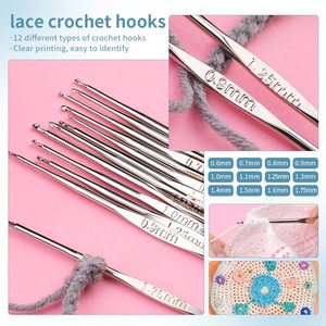 Kit de crochet DIY, ensemble de laine pour le crochet, ensemble d'outils de tricot pour débutants, sac de crochet portable pour les voyages, ensemble de matériel pour le tricot - Product Image 4