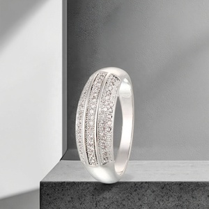 Anillos de Compromiso y Matrimonio de Circonita Cúbica AAA de Guangzhou Exotic Custom Jewelry, Estilo Argentino Simple y Moderno, Precios Económicos - Product Image 2