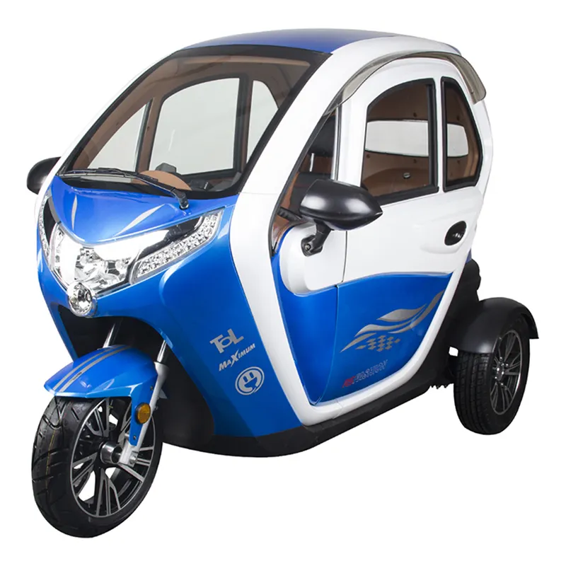 Tricicli per passeggeri elettrici per taxi auto a 3 ruote per adulti con copertura completa E Trike per passeggero