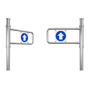 खुदरा स्टोर प्रवेश मैनुअल पुश रोटोगेट 304 स्टेनलेस स्टील विरोधी-टकराव यांत्रिक स्विंग टर्नस्टिल - Product Image 3