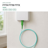 Kabel Patch Fiber Simplex SC/APC ke SC/APC, 1.6mm G657A2 Single Mode LSZH, 1m 2m 3m 3.5m untuk FTTH FTTA