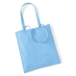 Sac fourre-tout promotionnel en coton 100% bleu ciel, taille unique, usage promotionnel décontracté - Product Image 1