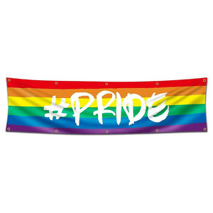 להדפיס לוגו משלך עיצוב מילים דגל 2 x8 רגל גאווה lgbt קשת דגל קשת דגל עבור חדר חיצוני מערת - Product Image 1
