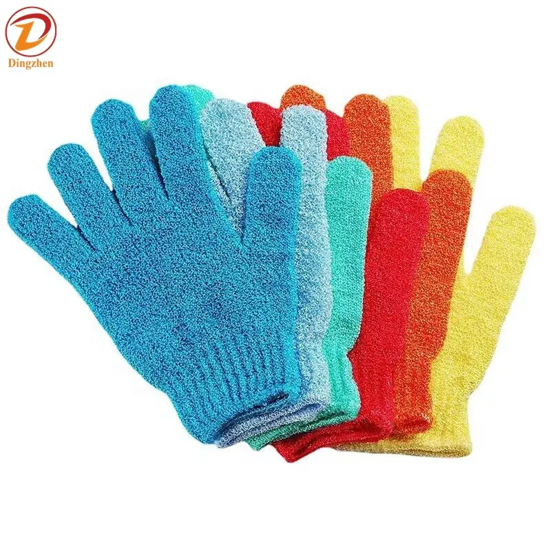 Exfoliërende Handschoenen, Exfoliërende Douchehandschoenen Spa Bamboe Exfoliërende Washandschoen Gezicht Spa-Massage Voor Douche