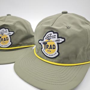 Casquettes de haute qualité à 5 panneaux, à visière plate, en tissu nylon imperméable, pour l'extérieur, unisexes, avec fermeture snapback - Product Image 1