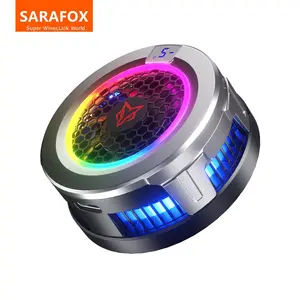 Sarafox B7黄蜂Funcooler移动冷却风扇，用于游戏快速冷却器RGB风扇磁性Icey冷却风扇