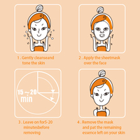 Masque Facial Hydratant Bio aux Fruits pour Soins de la Peau, Cosmétiques Coréens 100% Végans