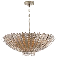 Lustre suspendu de plafond Hampton en laiton doré personnalisé Yihao, finition nickel poli, pour îlot de cuisine moyen, avec éclairage LED
