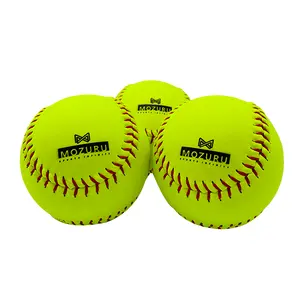 Softball de couro pu personalizado do pvc com o logotipo personalizado