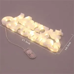 Lámpara con 26 símbolos del alfabeto inglés, luz Led de modelado para decoración de habitación, para cumpleaños nocturno, luces navideñas personalizables